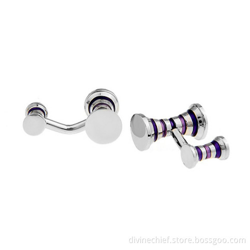 Multi-color Paint Waist Drum Shape Men Wedding Cufflinks
